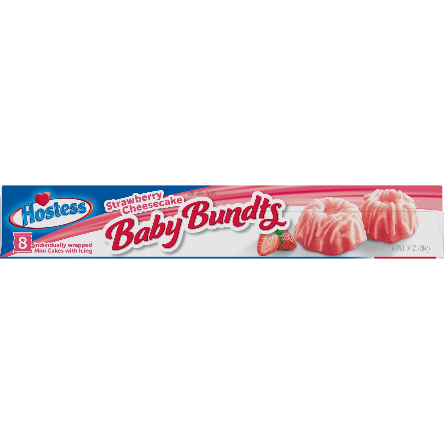 Strawberry Cheesecake BABY BUNDTS, Baked with Real Strawberries, 10 Oz, 8 Count