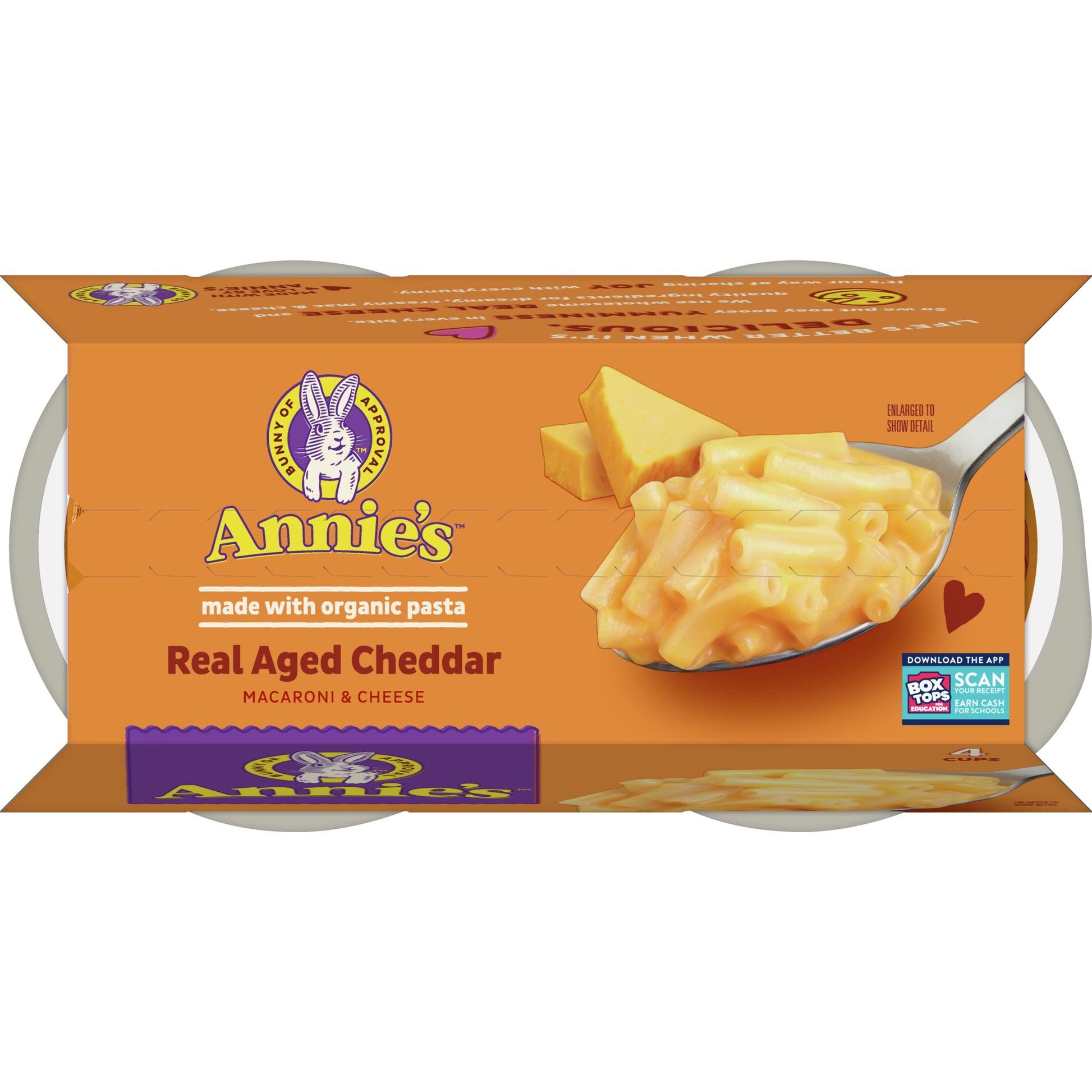Real Aged Cheddar Microwave Mac and Cheese Cups, 4 Ct, 8.04 Oz