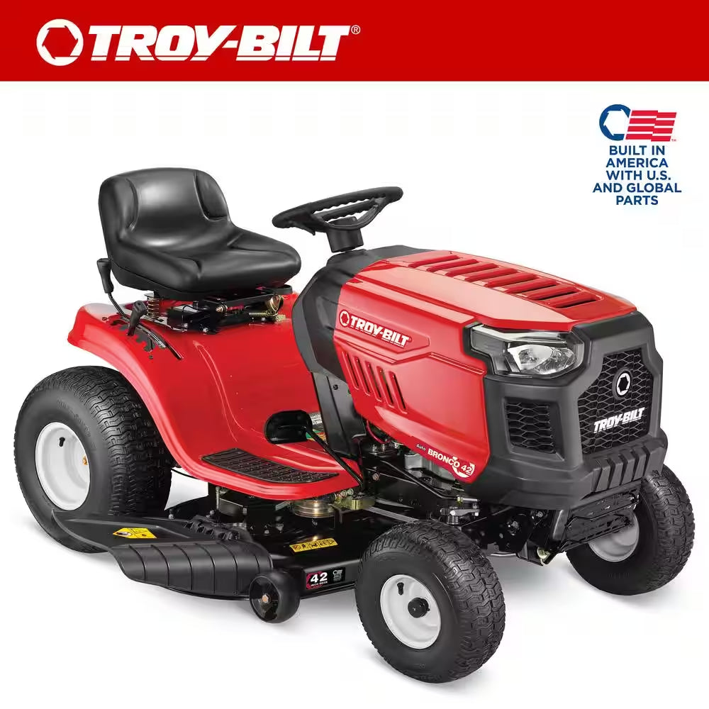 Bronco 42 In. 547CC Engine Automatic Drive Gas Riding Lawn Mower