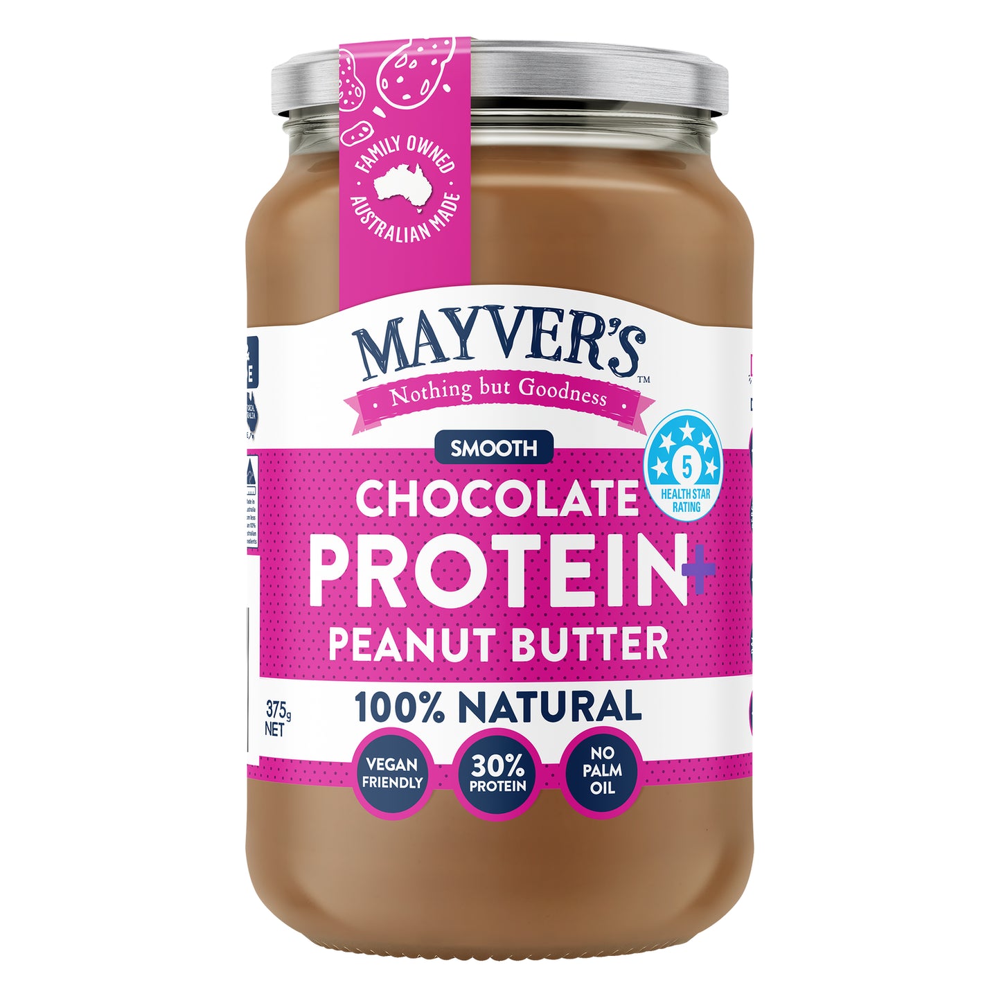 Mayver'S Peanut Butter Protein Pluschoc 375G(Pack of 6)