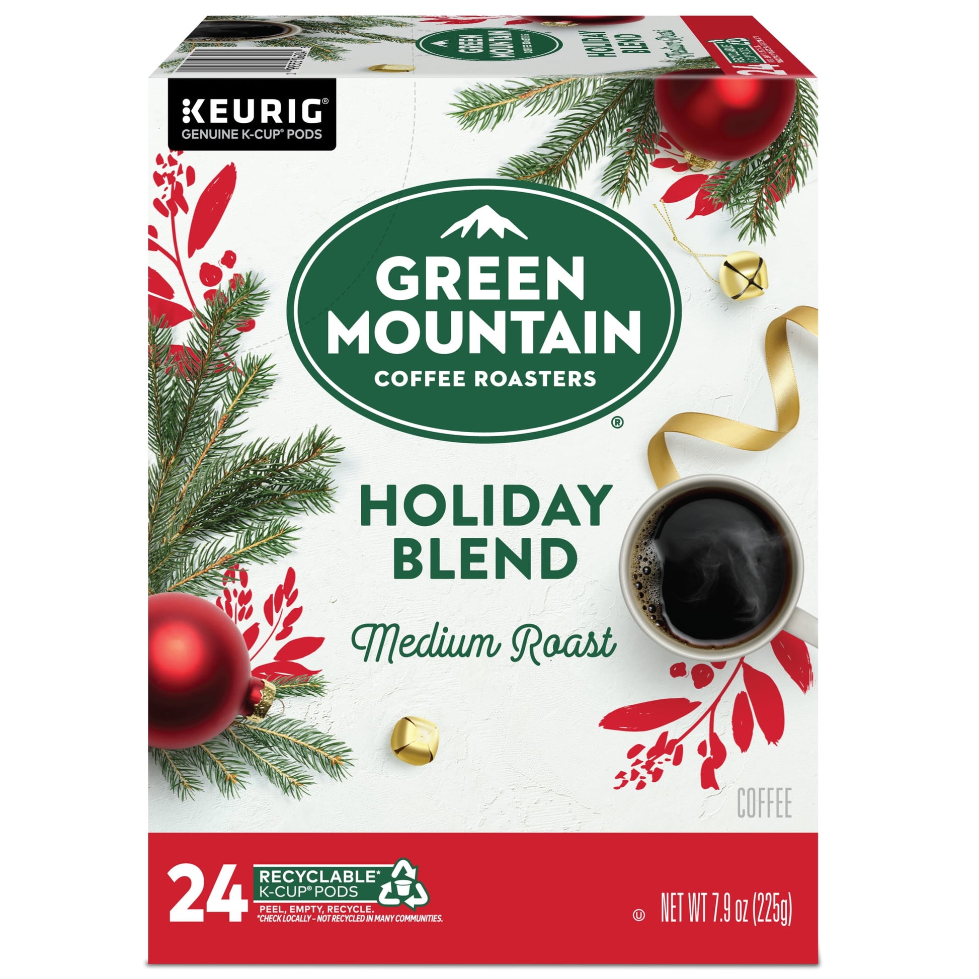 , Holiday Blend Medium Roast K-Cup Coffee Pods, 24 Count