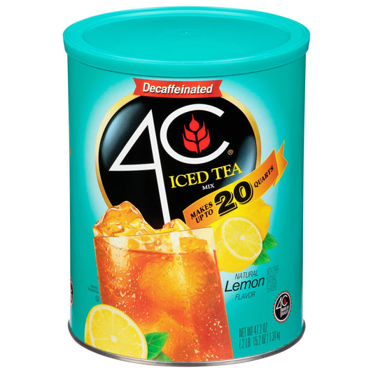 Decaf Iced Tea Mix, Lemon, 47.2 Oz, 1 Ct