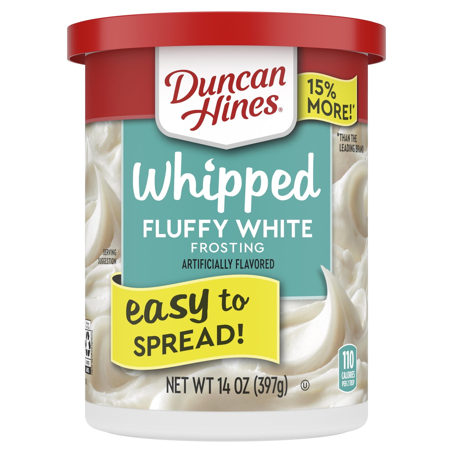 (2 Pack)  Whipped Cream Cheese Frosting, 14 Oz