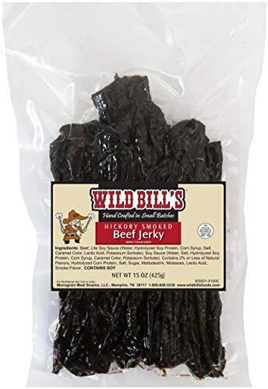 Wild Bills Hickory Smoked Beef Jerky Strips 30-Count 15-Ounce