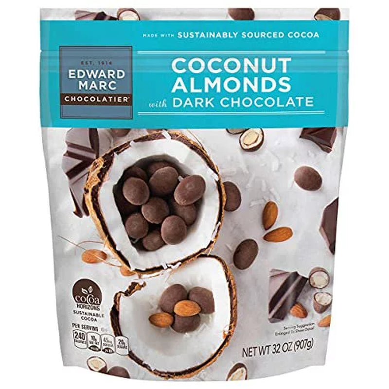 Coconut Almonds Dark Chocolate 32 Oz.