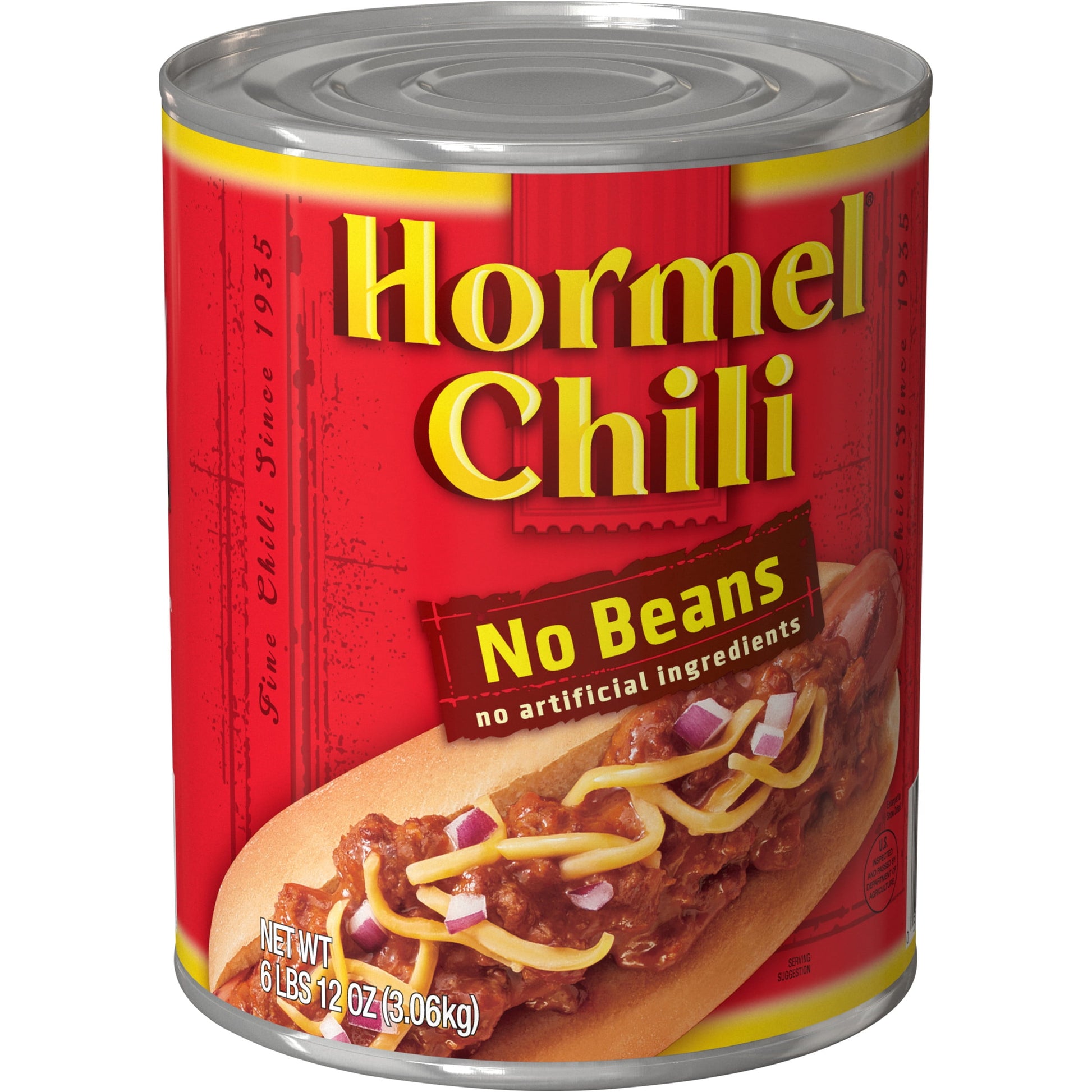 Chili, No Beans, No Artificial Ingredients, Steel Can 108 Oz