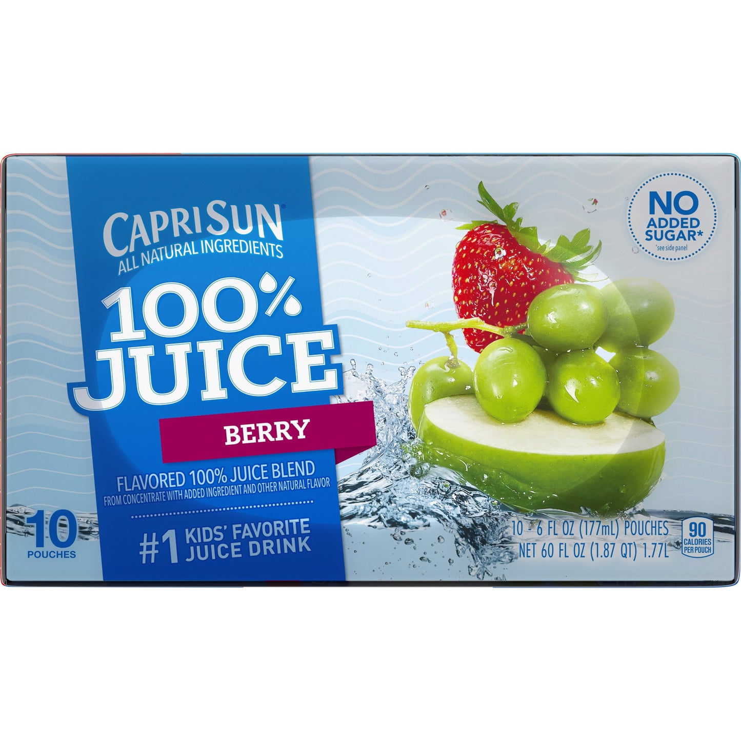 100% Juice Fruit Punch, Berry & Apple Naturally Flavored Juice Variety Pack, 40 Ct Box, 6 Fl Oz Pouches