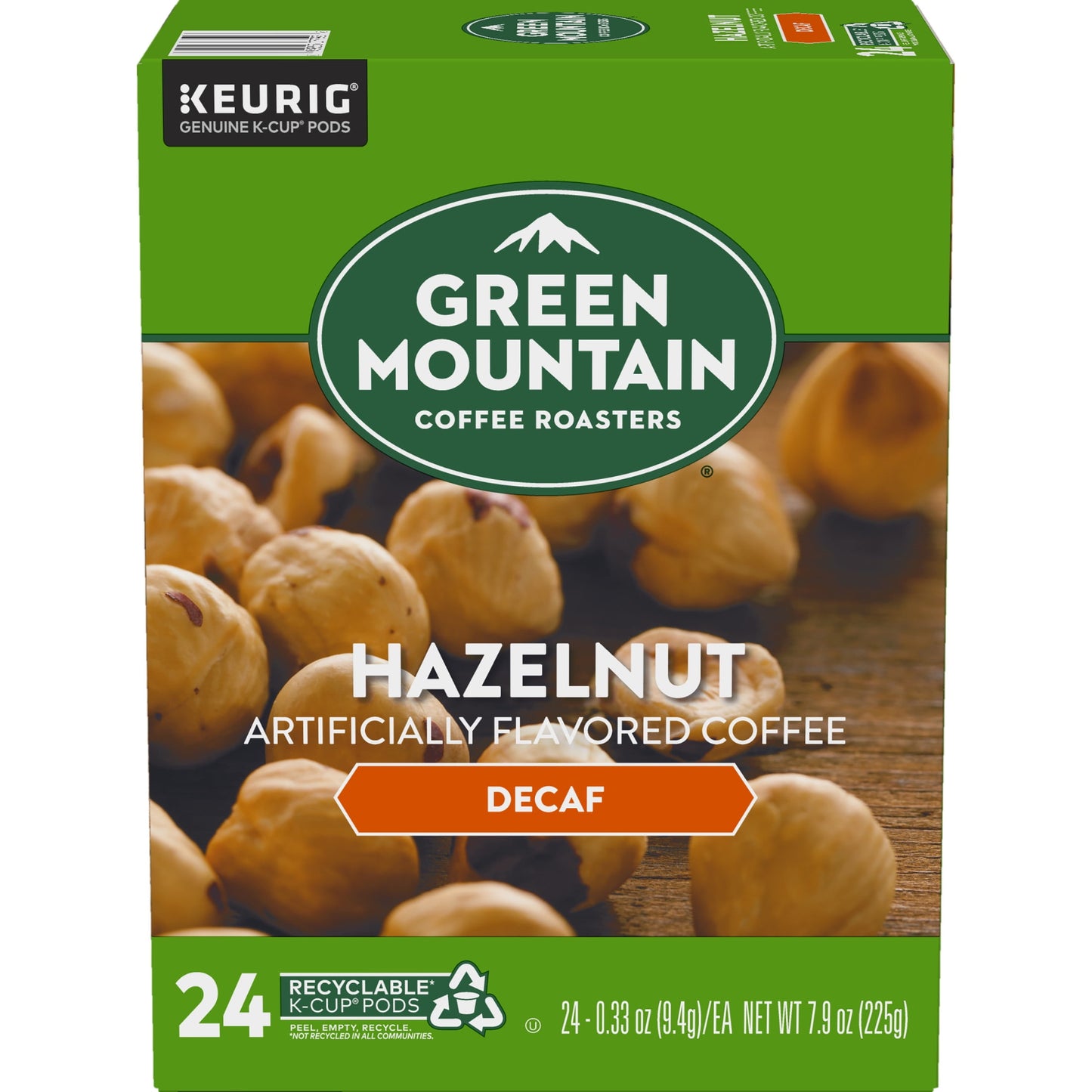 , Decaf Hazelnut Light Roast K-Cup Coffee Pods, 24 Count