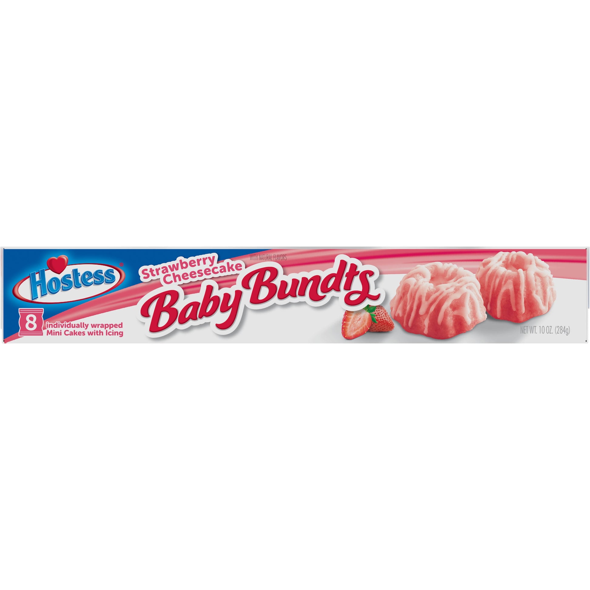 Strawberry Cheesecake BABY BUNDTS, Baked with Real Strawberries, 10 Oz, 8 Count