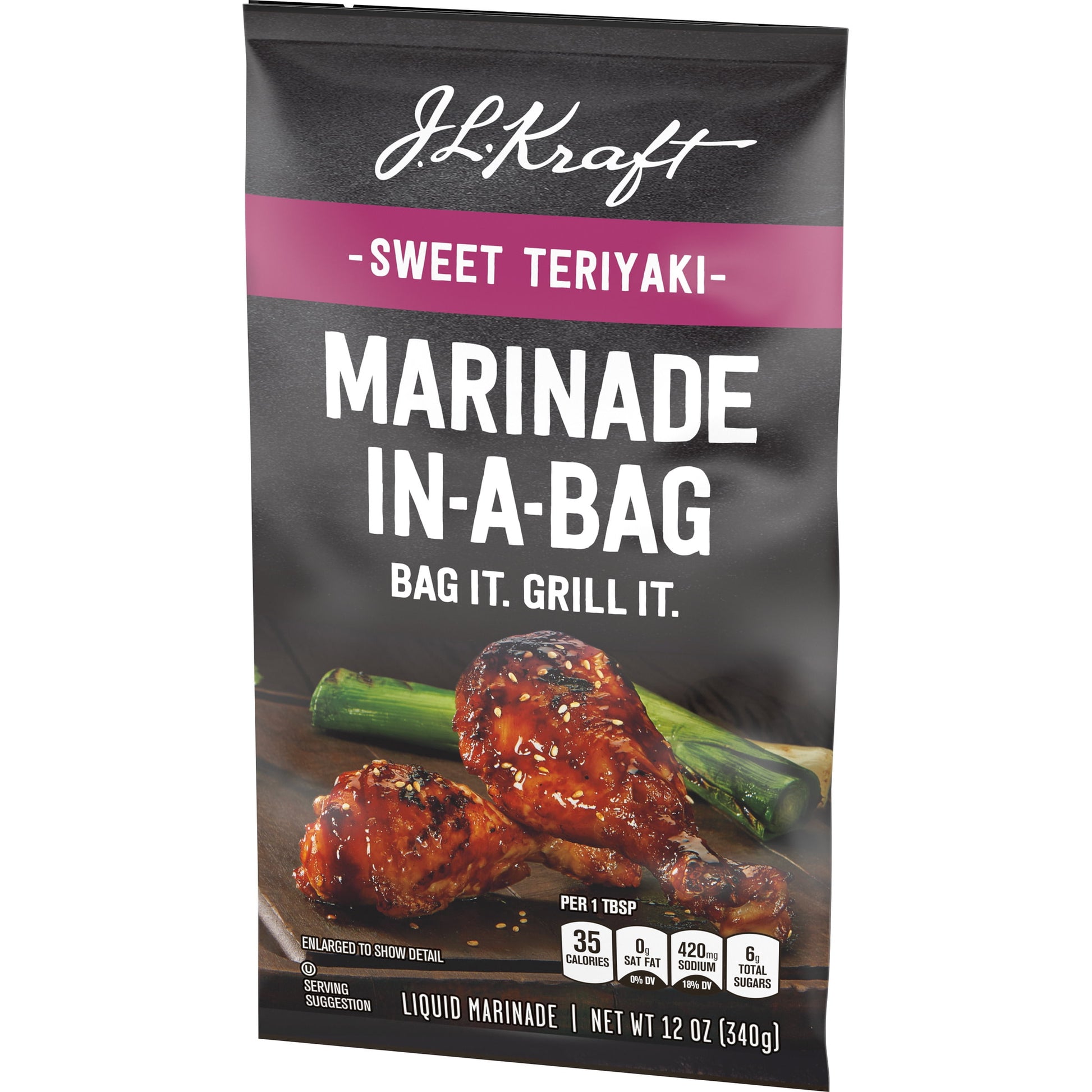 (4 Pack)  Marinade In-A-Bag Sweet Teriyaki Liquid Marinade, 12 Oz Bag