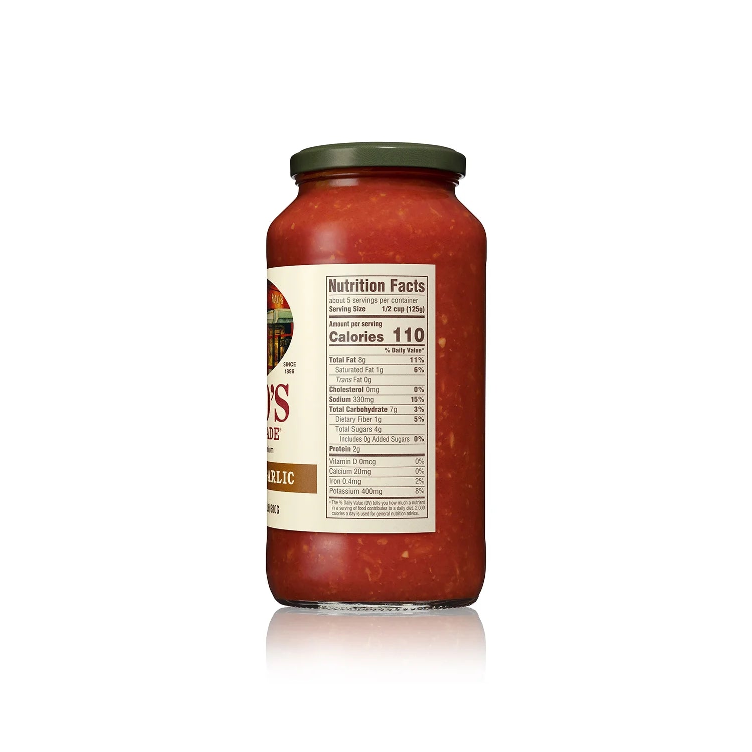 Roasted Garlic Pasta Sauce, Made with Slow Simmered Tomatoes & Fresh Garlic, 24 Oz