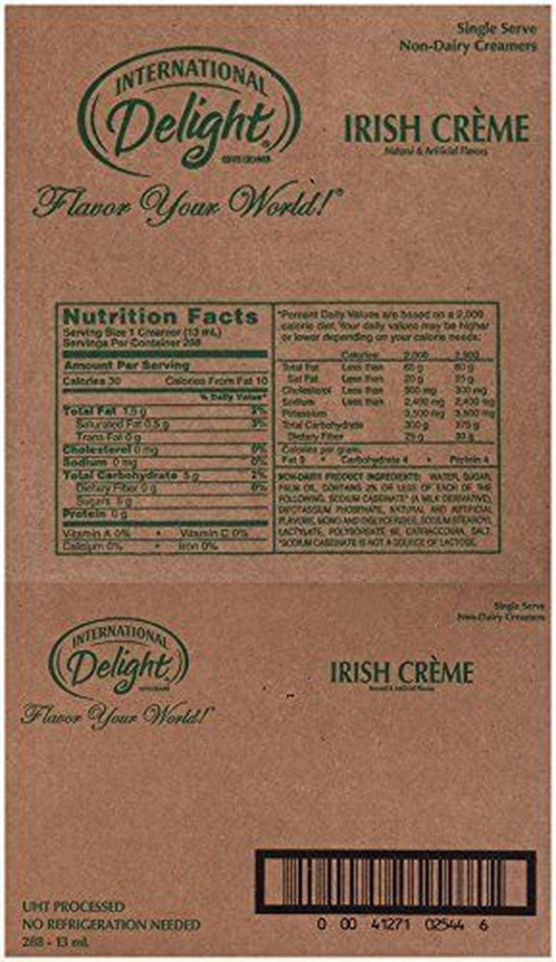 International Delight, Irish Creme, Single-Serve Coffee Creamers, 288 Count