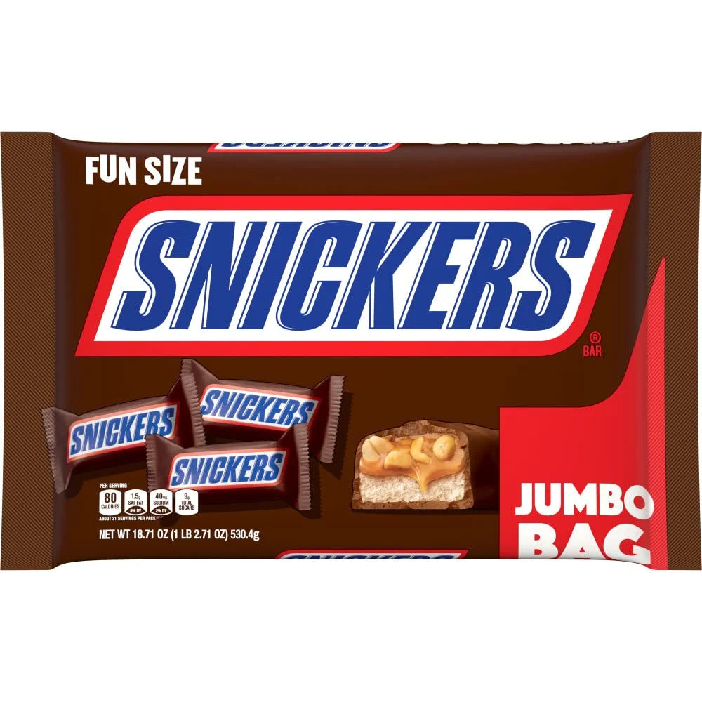Fun Size Chocolate Candy Bars, (Pack of 8)