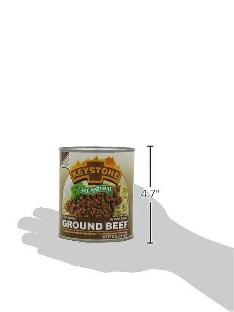 (12 Pack)  Ground Beef 28 Oz Can, Emergency Food for Camping Hiking and Backpacking (12 Cans)
