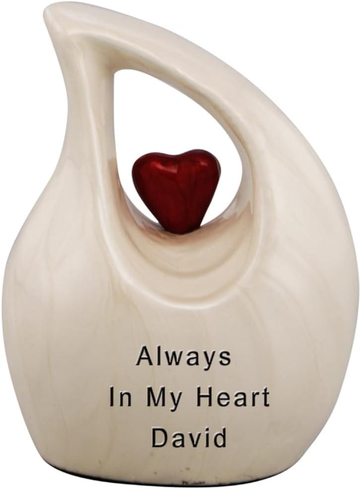 Customize &amp; Personalize Heart of Love Cremation Urns for Human Ashes - Decorative Urns,Urns for Human Ashes Female &amp; Male,Urns for Ashes Men &amp; Women,Funeral Urn (Adult Customize, Lavender)