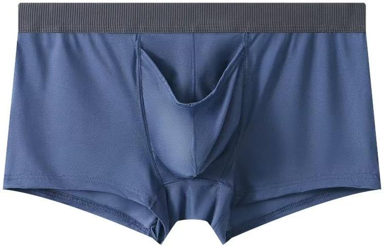 Men's Boxers Briefs with Front Breathable Enhancing Pouch, Elephant Nose Separated Ball Pouch Underwear