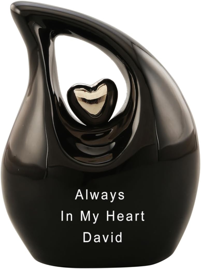 Customize &amp; Personalize Heart of Love Cremation Urns for Human Ashes - Decorative Urns,Urns for Human Ashes Female &amp; Male,Urns for Ashes Men &amp; Women,Funeral Urn (Adult Customize, Lavender)