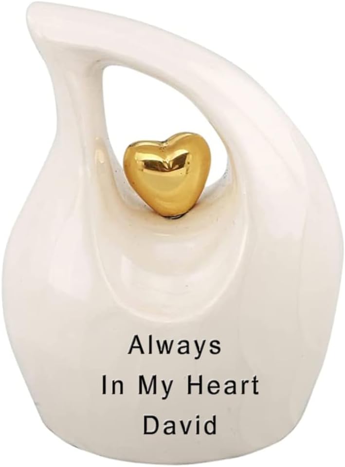 Customize &amp; Personalize Heart of Love Cremation Urns for Human Ashes - Decorative Urns,Urns for Human Ashes Female &amp; Male,Urns for Ashes Men &amp; Women,Funeral Urn (Adult Customize, Lavender)