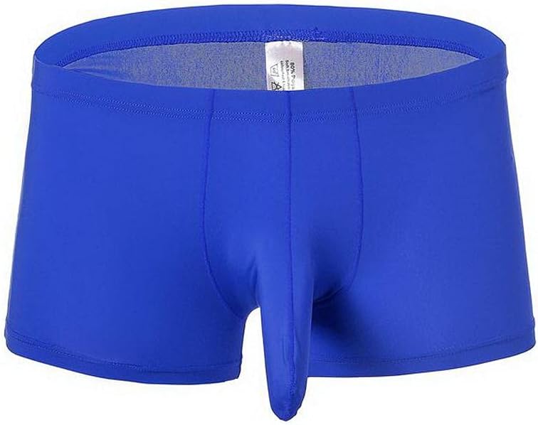 COMLIFE Men's Elephant Nose Pouch Enhancing Boxer Briefs Breathable Ice Silk Panties