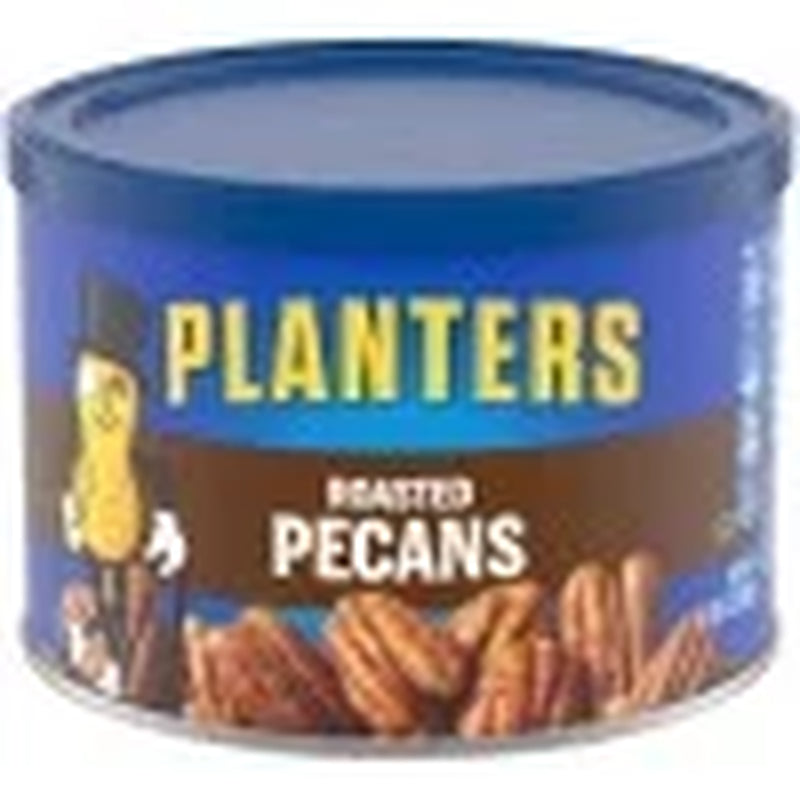 Roasted Pecan Nuts, Party Snacks, Plant-Based Protein, 7.25 Oz Canister