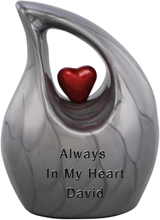 Customize &amp; Personalize Heart of Love Cremation Urns for Human Ashes - Decorative Urns,Urns for Human Ashes Female &amp; Male,Urns for Ashes Men &amp; Women,Funeral Urn (Adult Customize, Lavender)