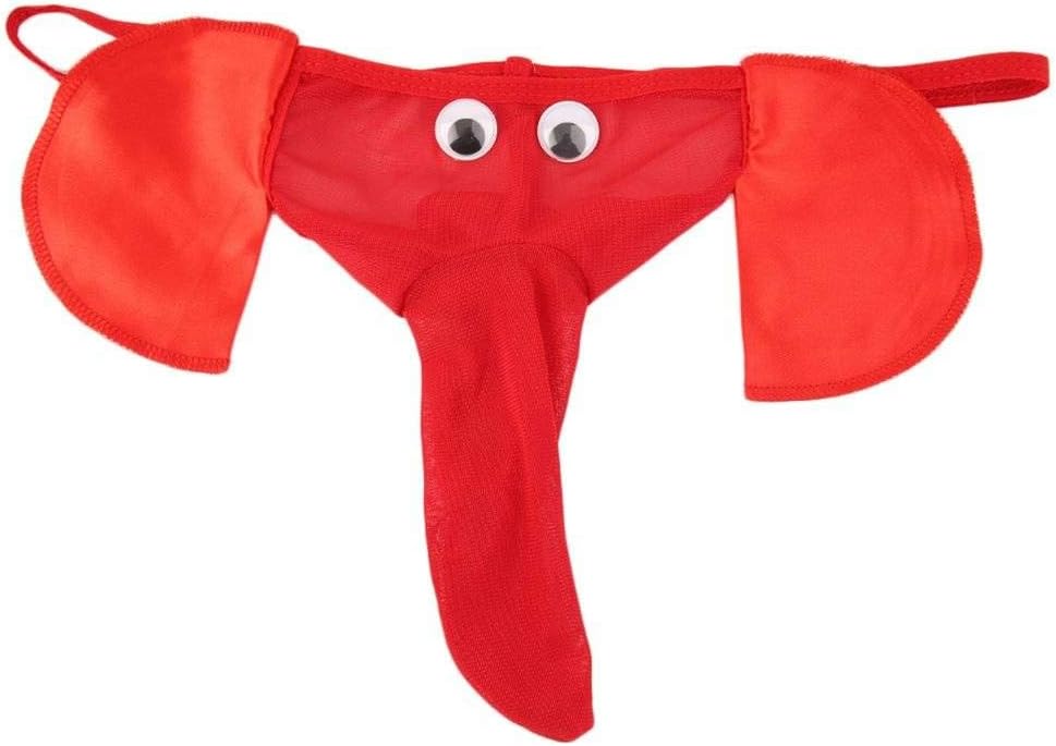 QINGD's Men Lingerie G-String T-Back Thongs Underwear Elephant Pants Briefs Bottom