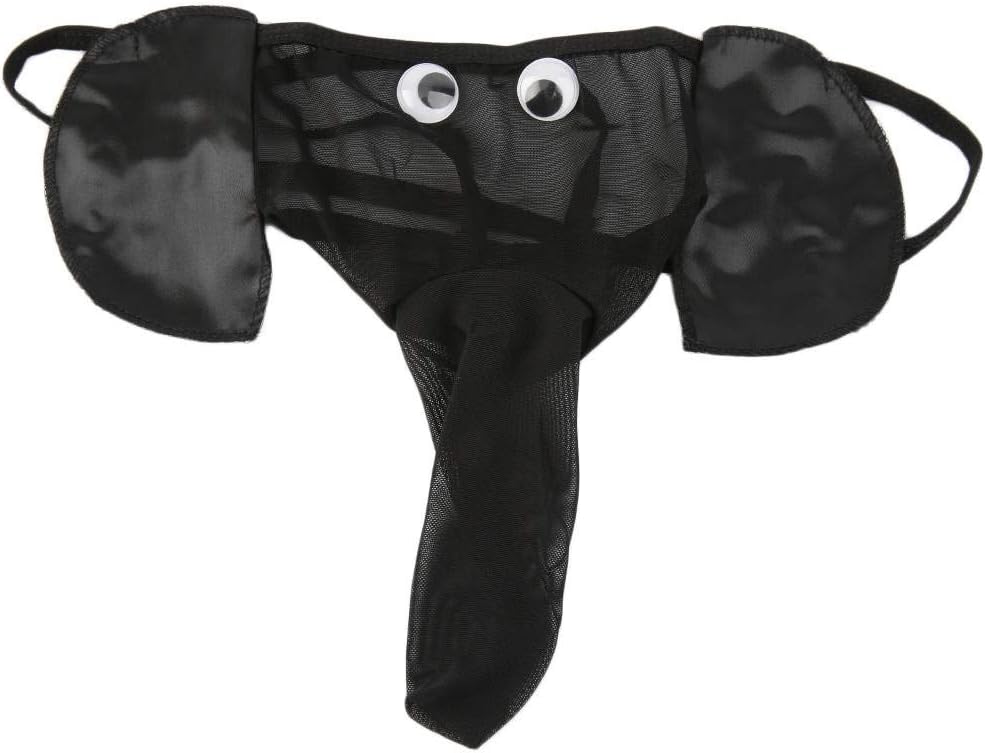 QINGD's Men Lingerie G-String T-Back Thongs Underwear Elephant Pants Briefs Bottom