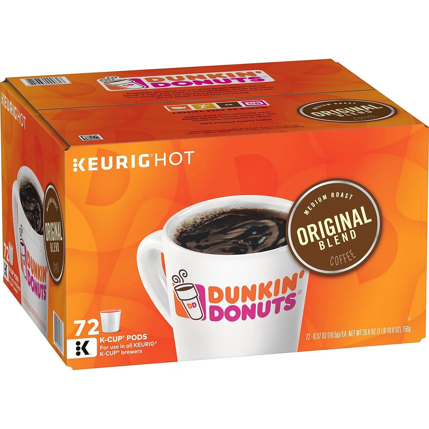 Donuts Original Blend K-Cup Coffee Pods, 72 Count