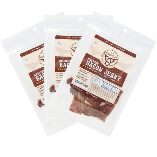 Candied Bacon Jerky (Sriracha) – Uncured Bacon Jerky, Perfect Precooked Bacon for Bloody Mary Bar Supplies, Bloody Mary Bacon, Real Bacon Gifts – Small Batch, Gluten Free, 2Oz (Pack of 3)