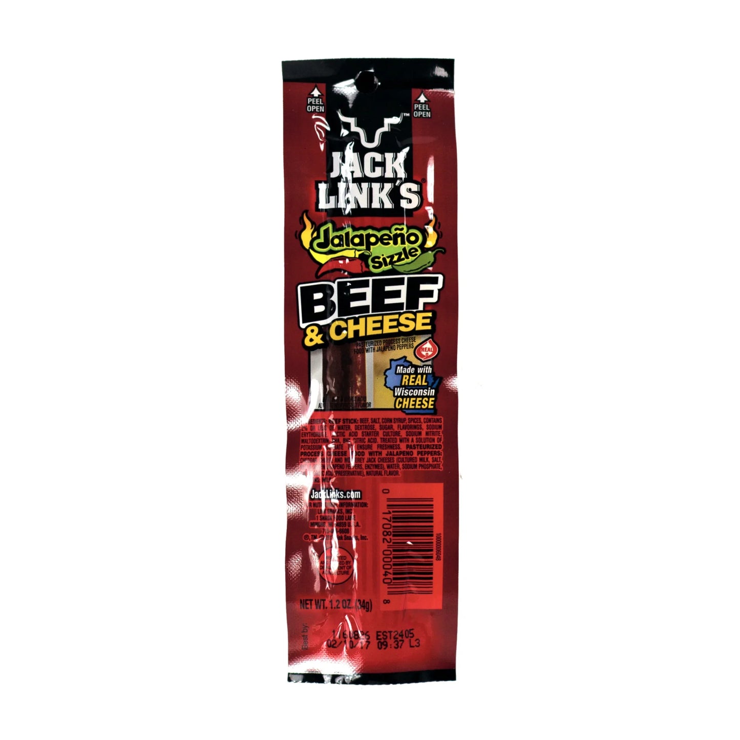 Beef and Jalapeno Cheese Sticks, Combo Pack, 1.2Oz