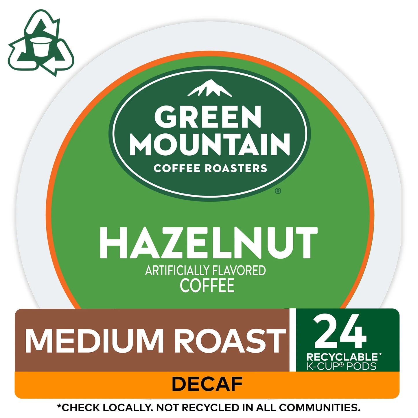 , Decaf Hazelnut Light Roast K-Cup Coffee Pods, 24 Count