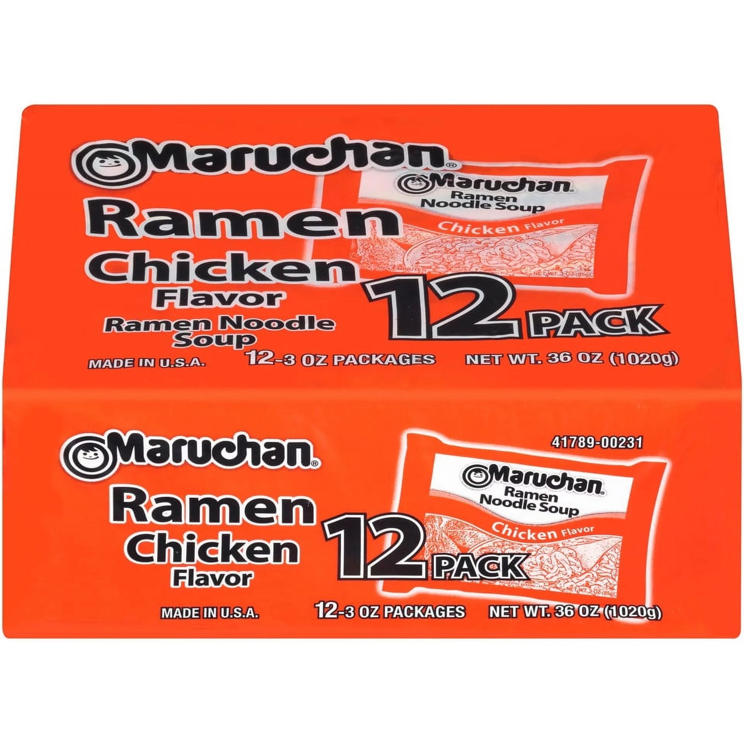 (24 Pack)  Ramen Noodle Chicken Flavor Soup, 3 Oz, 12 Count Shelf Stable Package