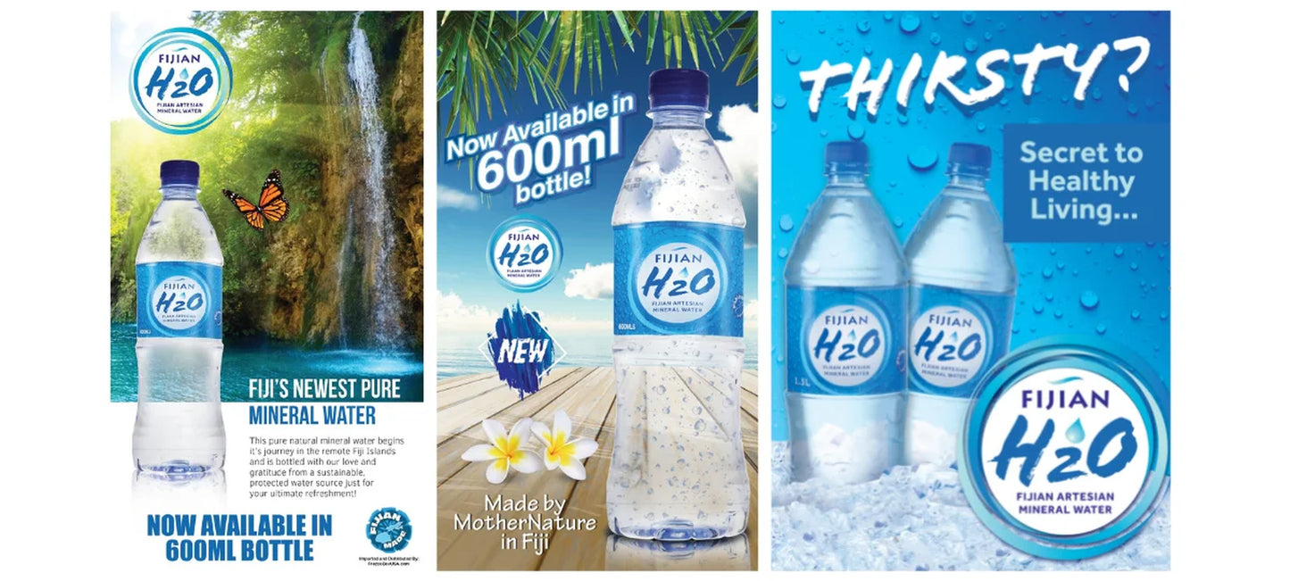 New! Fijian H20 Natural ARTESIAN Mineral Water Case Pack of 24 (20.28 Oz Bottle) Discover Fiji'S Finest H20, Naturally High Ph & SMOOTH TASTE