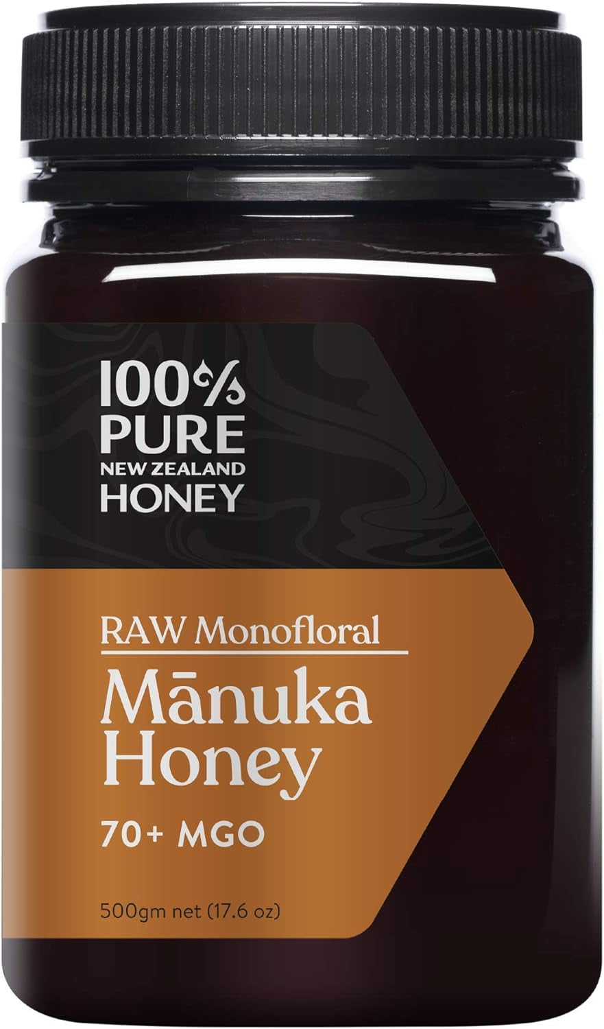 Manuka Honey New Zealand - MGO 70+ Monofloral Mānuka Honey, 100% Pure New Zealand Raw Mānuka Honey, 17.6 Ounce (500G) (Pack of 1)