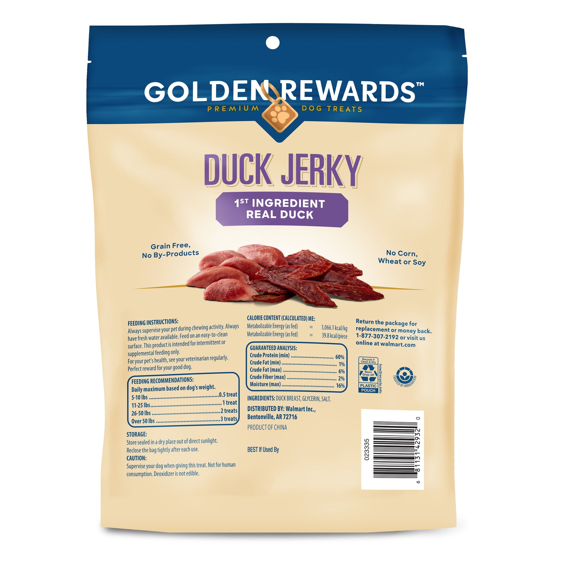 Duck Jerky Premium Treats for Dogs, 16 Oz Bag