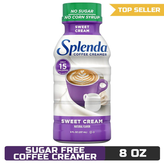 Splenda Sugar Free Sweet Cream Coffee Creamer, 8 Fl Oz Bottle