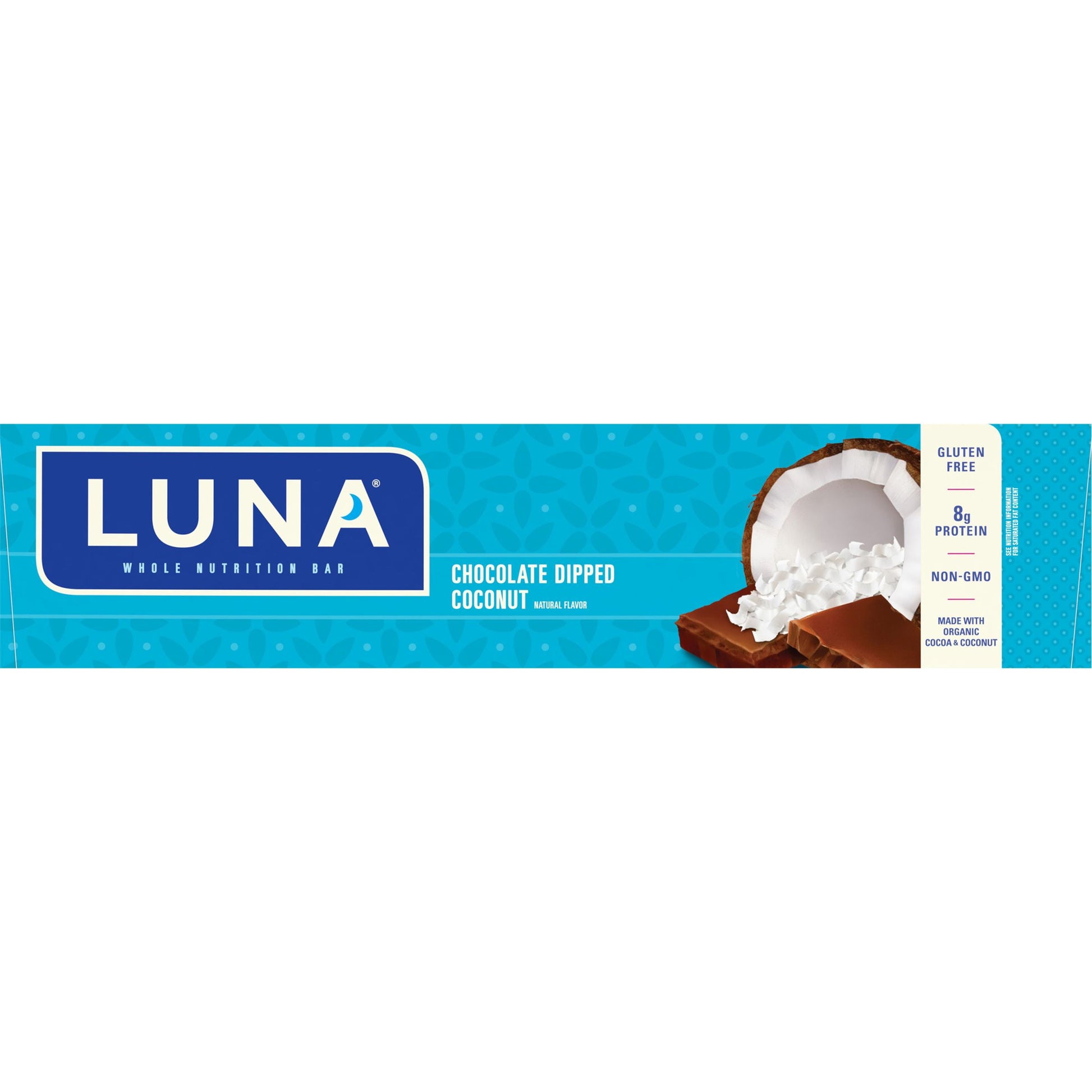 Clif Luna Bar: Dipped Chocolate Coconut Box of 15