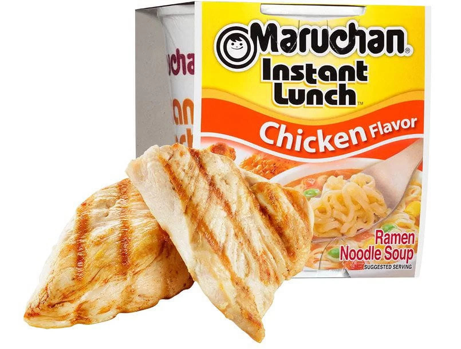 Chicken Instant Lunch Ramen Noodles, 2.25 Oz Cup (12 Packs)