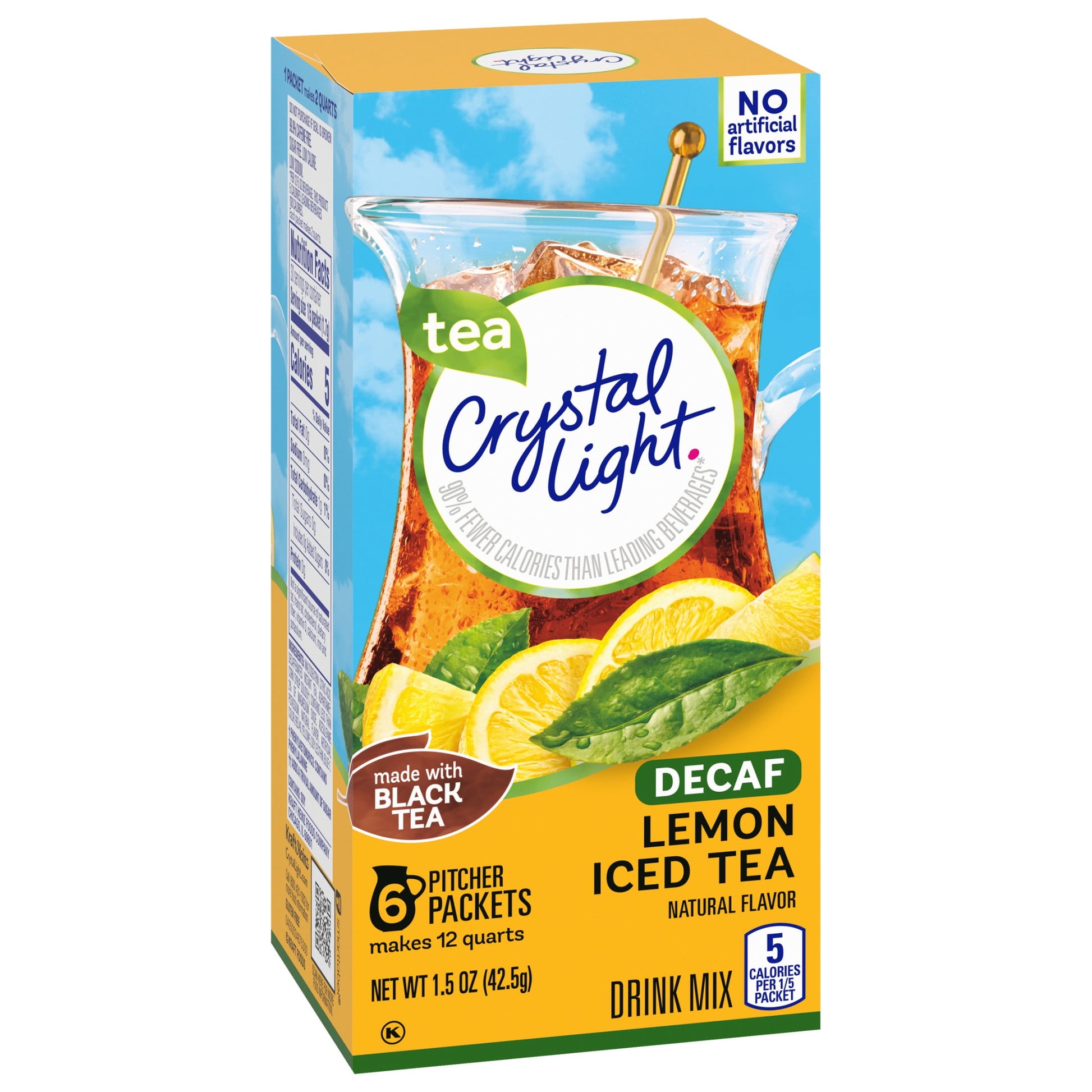 Decaf Lemon Iced Tea Sugar Free Drink Mix, 6 Ct Pitcher Packets