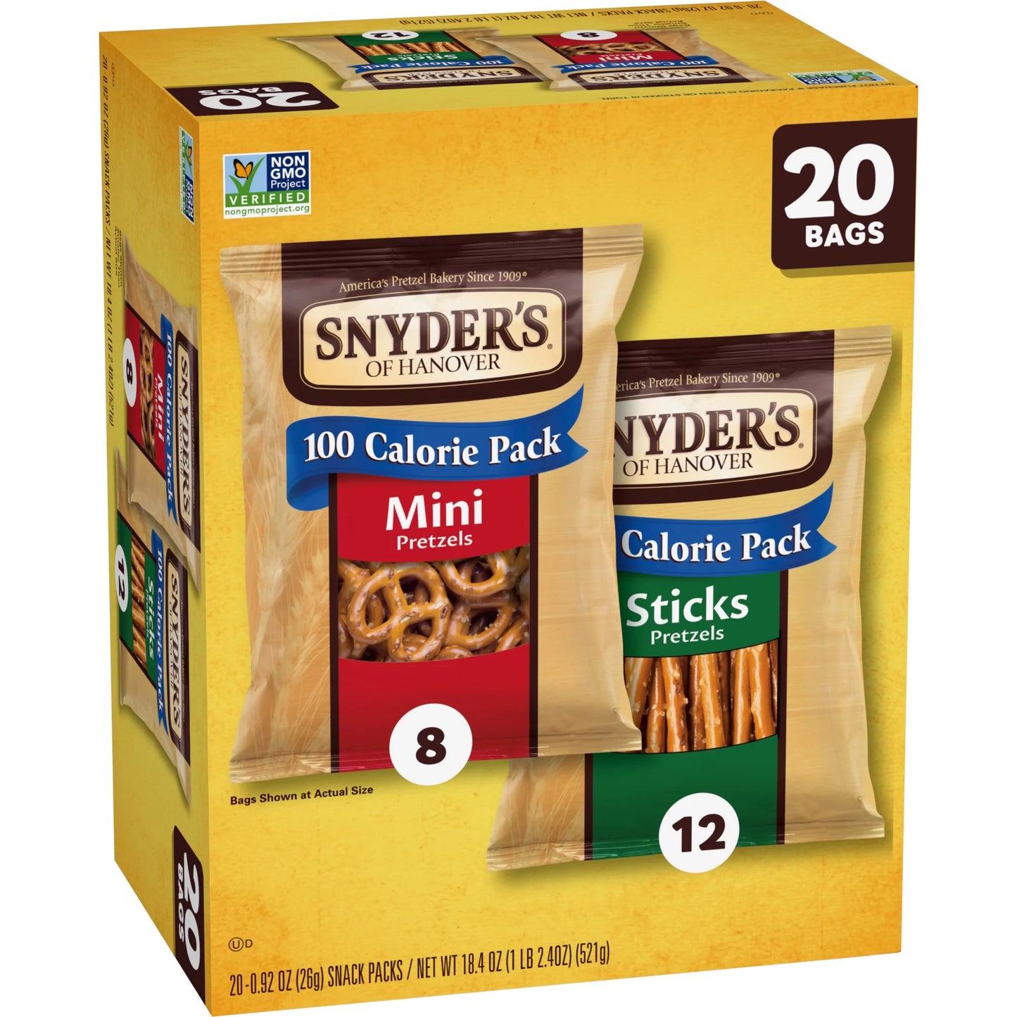 Pretzels, Minis and Sticks 100 Calorie Packs, 20 Ct Variety Pack