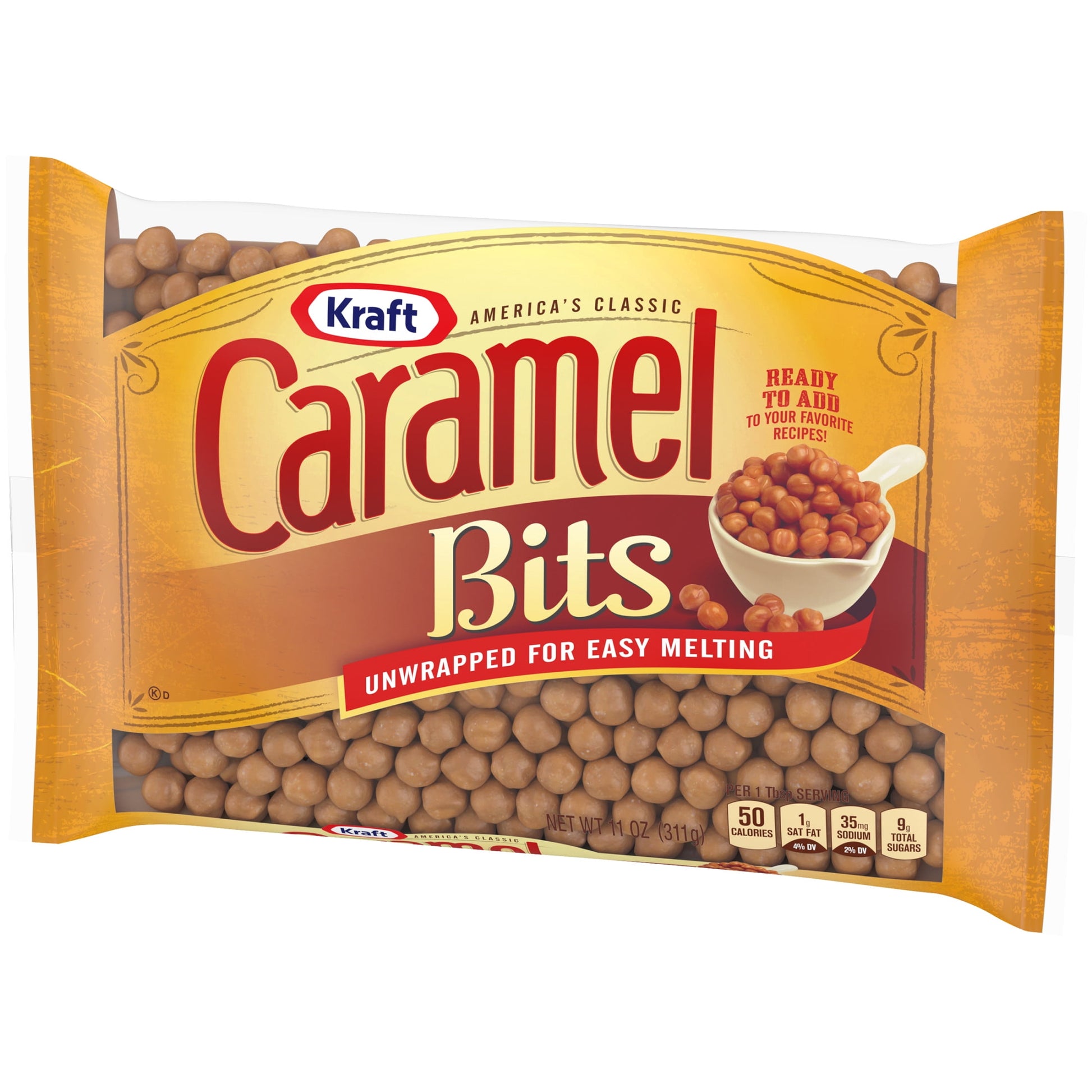 America'S Classic Unwrapped Candy Caramel Bits for Easy Melting, 11 Oz Bag