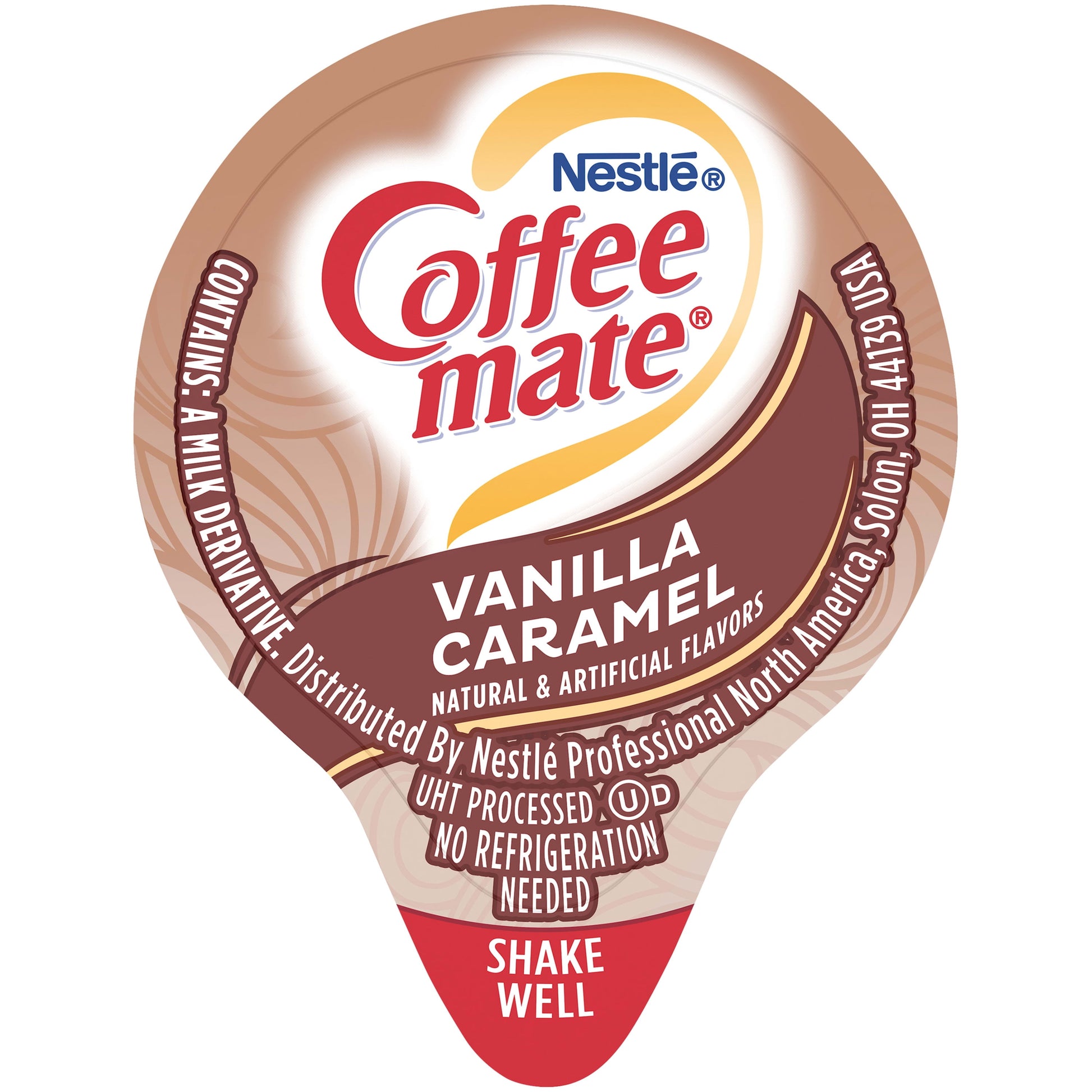 Coffee Mate Vanilla Caramel Non-Dairy Creamer, 0.375 Fl Oz, 200 Count Tubs (4 Packs of 50)