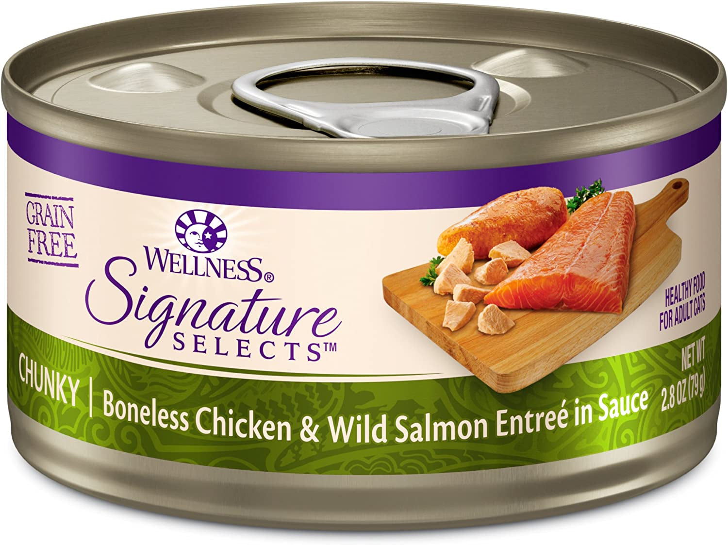 CORE Grain-Free Signature Selects Wet Cat Food, Natural Pet Food Made with Real Meat (Chunky Chicken & Salmon, 2.8-Ounce, Pack of 12)