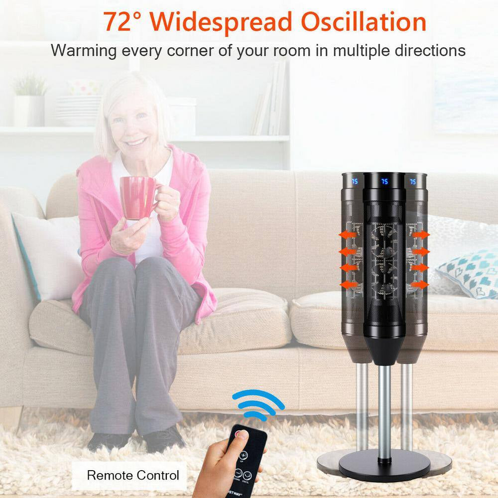 1500-Watt Electric Portable Oscillating Ceramic Space Heater