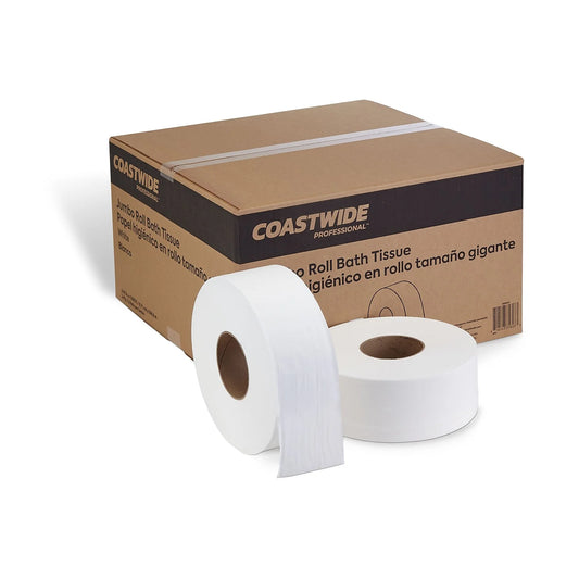 Jumbo Roll Bath Tissue 2-Ply White 12 Rolls/Case (BPR26215) 365379