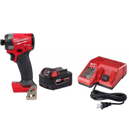 M18 18-V Lithium-Ion XC Starter Kit with One 5.0Ah Battery, Charger and 1/4 In. Hex Impact Driver