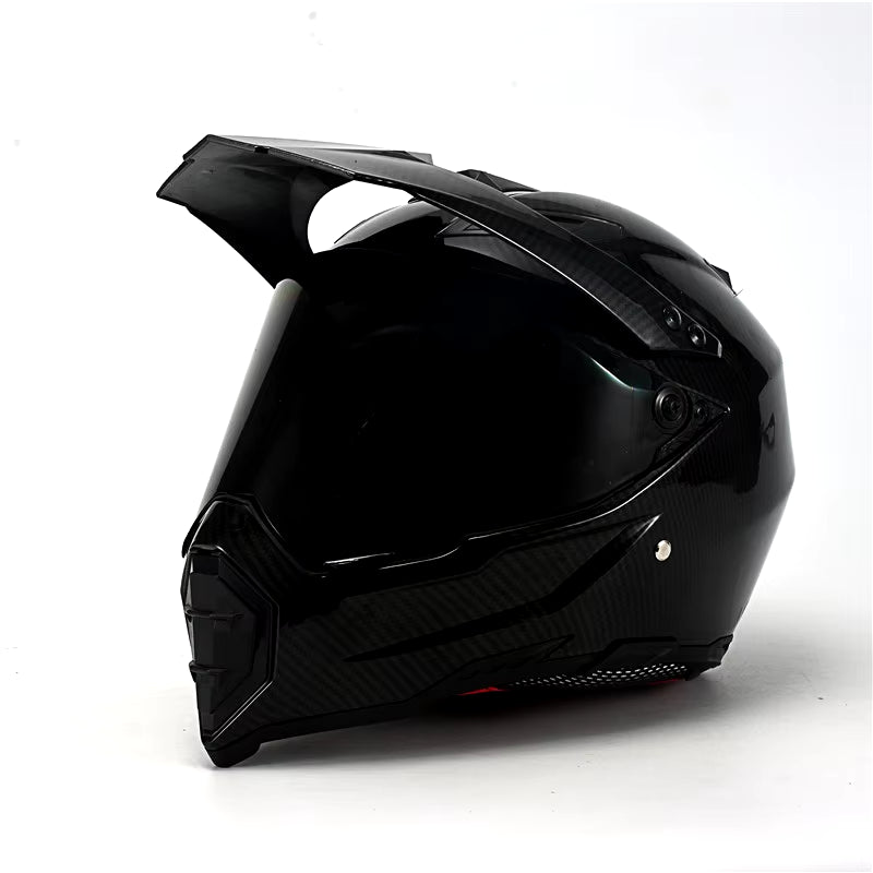 Carbon Fiber Pattern ABS Mater Full Face Moto Racing Helmet DOT Outdoor Adult MX Motocross Off-Road Dirt Bike Motorcycle ATV M