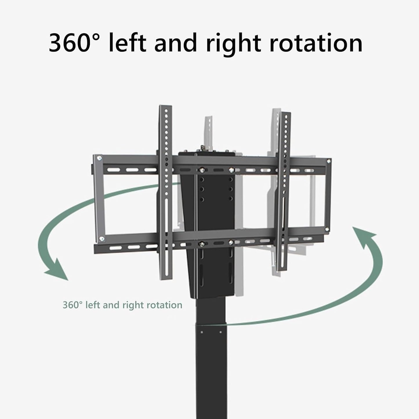 Telescopic Electric TV Lift - TV Floor Stand, Manual 360° Left and Right Rotation, Hide in Closet TV Lift, Fits 26-70 Inch LED Screens, with Load 60kg/132lbs