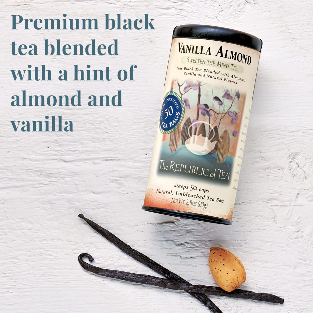 — Vanilla Almond Black Tea Bulk, 250 Bulk Tea Bags, Naturally Caffeinated