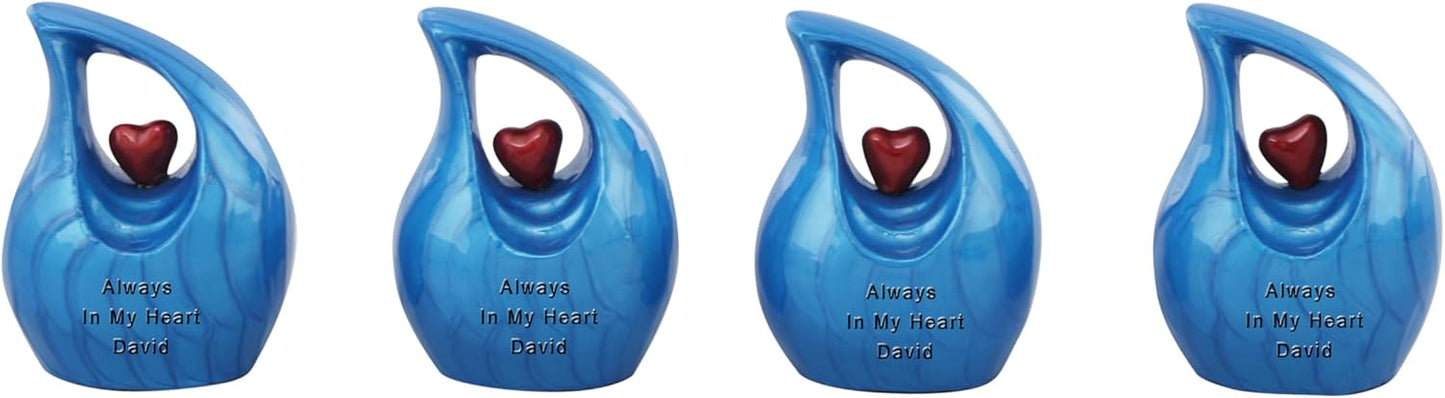 Customize &amp; Personalize Heart of Love Cremation Urns for Human Ashes - Decorative Urns,Urns for Human Ashes Female &amp; Male,Urns for Ashes Men &amp; Women,Funeral Urn (Adult Customize, Lavender)